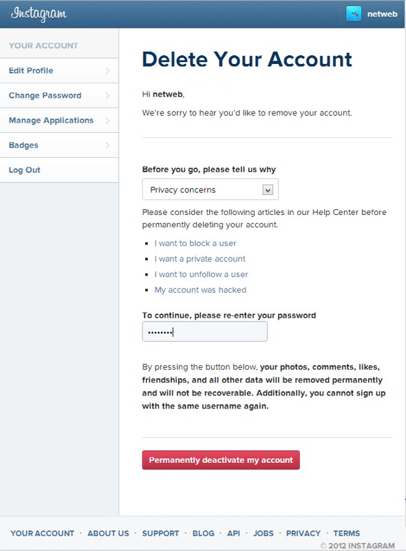 How To Delete Instagram Account Permanently